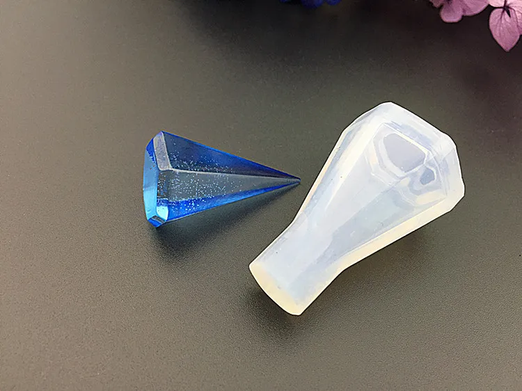 Popular1PC прозрачная ручная форма из трех кубических смол DIY силиконовая высушенная