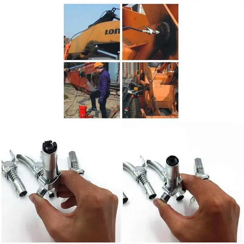

Spot 1/8 NPT Grease Coupler Locks Zerk 10000PSI Grease Coupler Fitting Tip Best Price