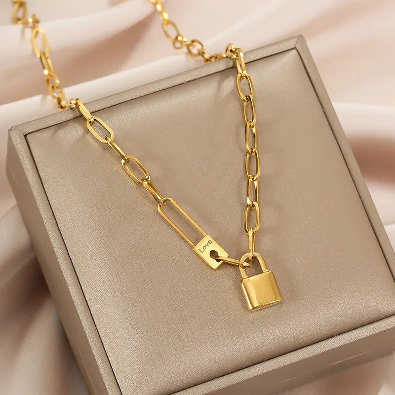 Titanium Stainless Steel Pendant Necklace Letter for Women Men Goth Round Ball Choker Gold color Chains Vintage Jewelry Gift | Украшения и