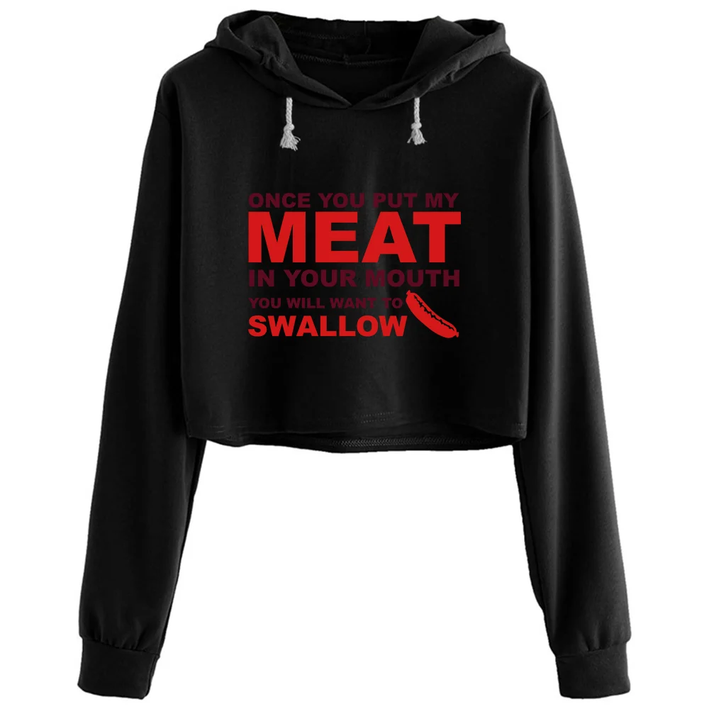 

Swallow Crop Hoodies Women Goth Grunge Harajuku Anime Pullover For Girls