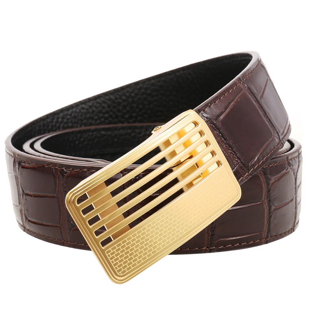 

FANGE Luxury Brand Senior Men Belt High Quality Male Cowskin Leather Belt With Stainless Steel Automatic Buckle Fashion FG6006-3