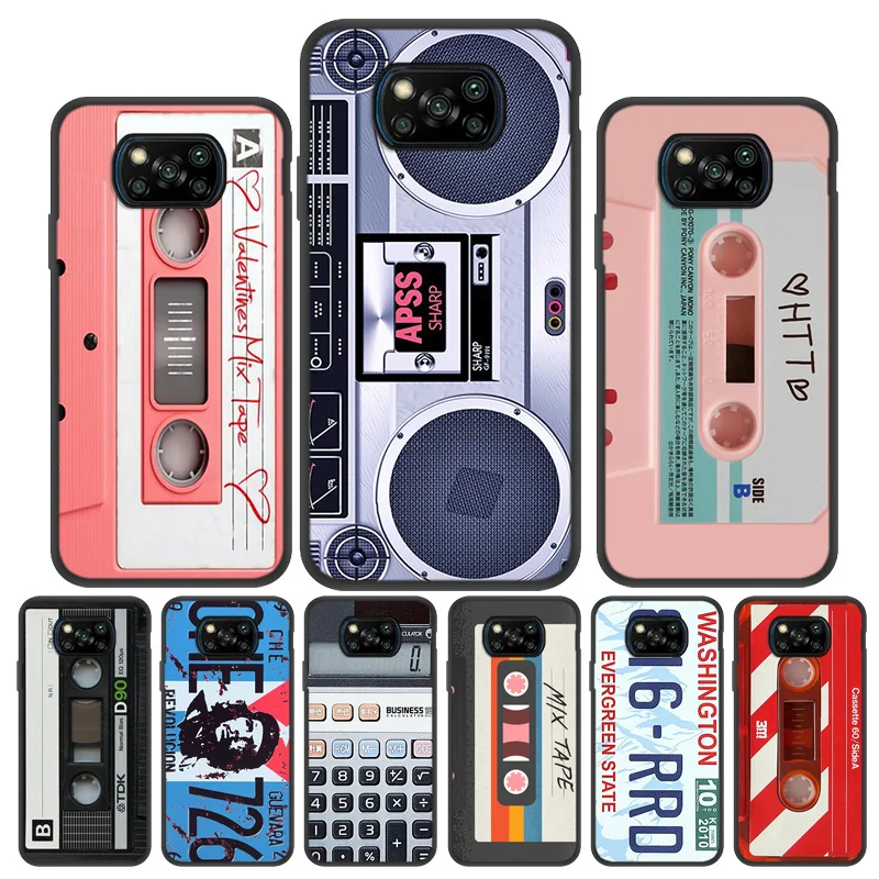 

Retro Cassette Tape Phone Case For Xiaomi Poco X3 Pro Case Funda On Xiaomi PocoX3 NFC M4 F3 GT M3 F2 Pro Pocophone F1 Soft Cover