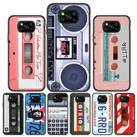 retro cassette tape phone case for xiaomi poco x3 pro case funda on xiaomi pocox3 nfc m4 f3 gt m3 f2 pro pocophone f1 soft cover