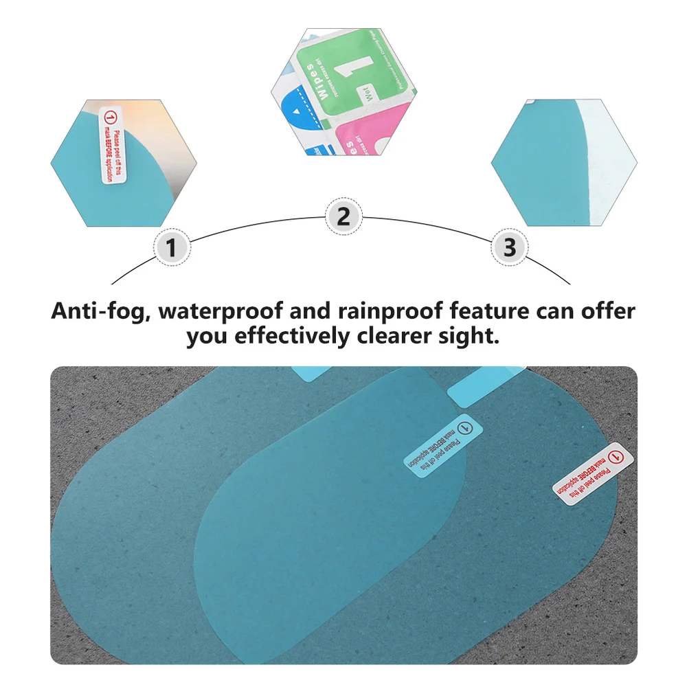 

4 Pairs Waterproof Anti-fog Car Anti-Glare Film Universal Rearview Mirror Film