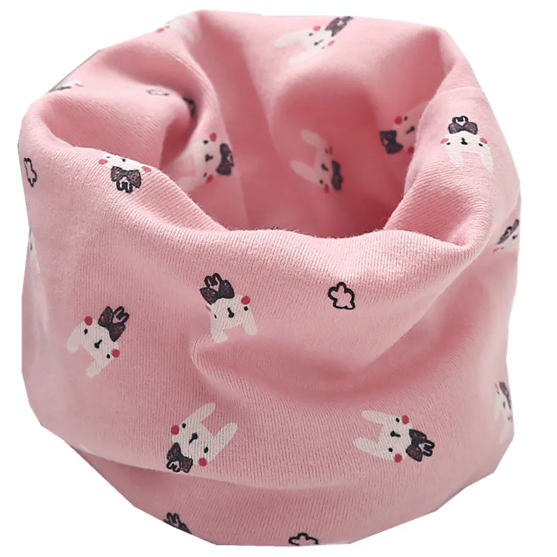 pink rabbit Новинка; сезон осень-зима; шарф из хлопка для девочек; Детский шарф; нагрудный шарф для мальчиков и девочек с круглым кольцом; милый детский шарф с воротником; Bufandas - Цвет: pink rabbit