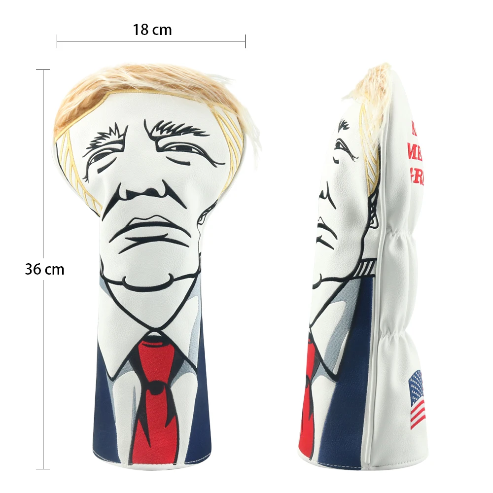 Чехол для клюшки гольфа с изображением Дональда Трампа 460CC деревянная Защитная