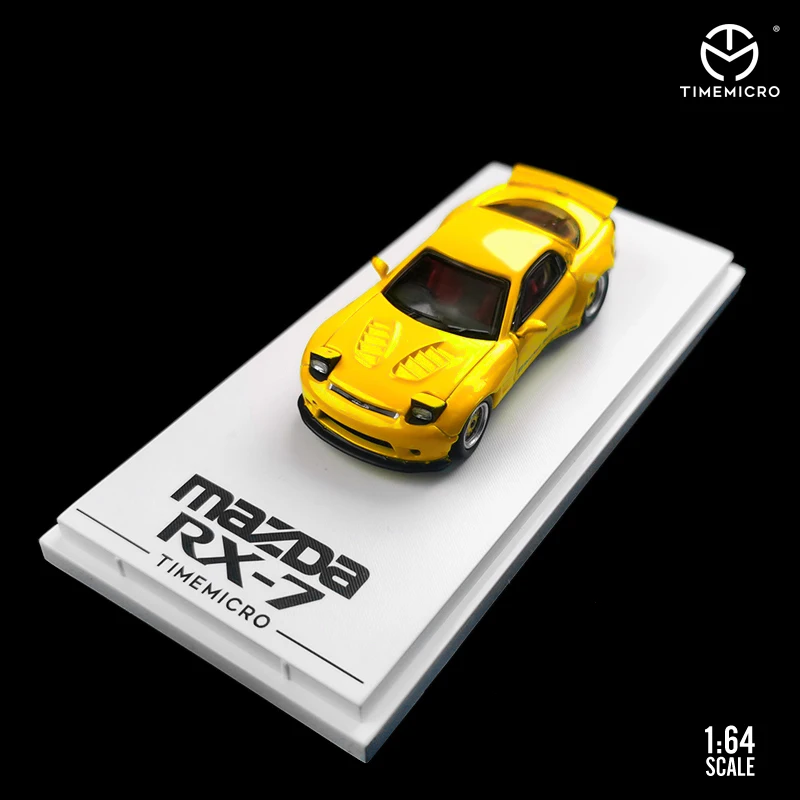 

Модель автомобиля TimeMicro 1:64, Мазда RX-7, желтая, литая под давлением