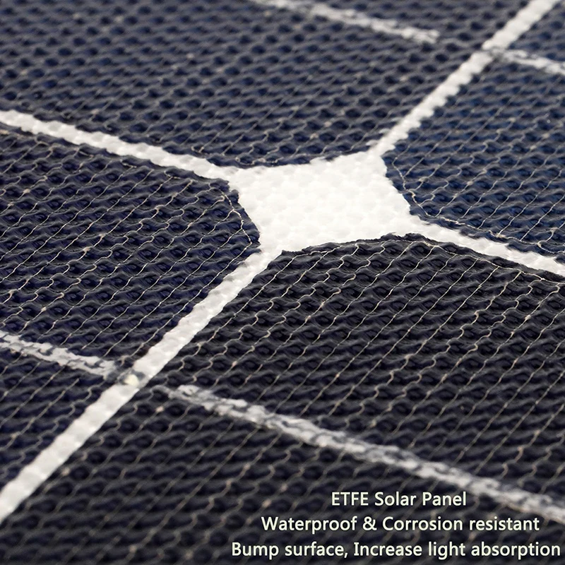 100 Вт/18 в солнечная панель sunpower высокая чувствительность Гибкий тонкий пленочный солнечный элемент ETFE водонепроницаемый