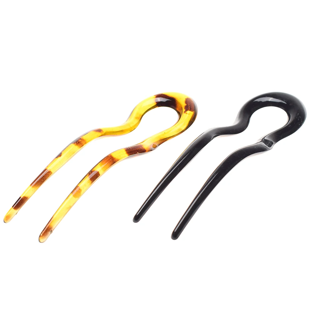 Женская черная волшебная Гибкая заколка для волос пластиковая шпилька зажимы