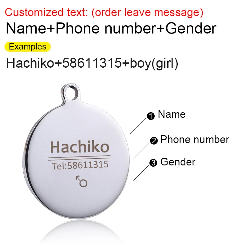 Персонализированные Бирки Для собак с гравировкой идентификационное имя кота
