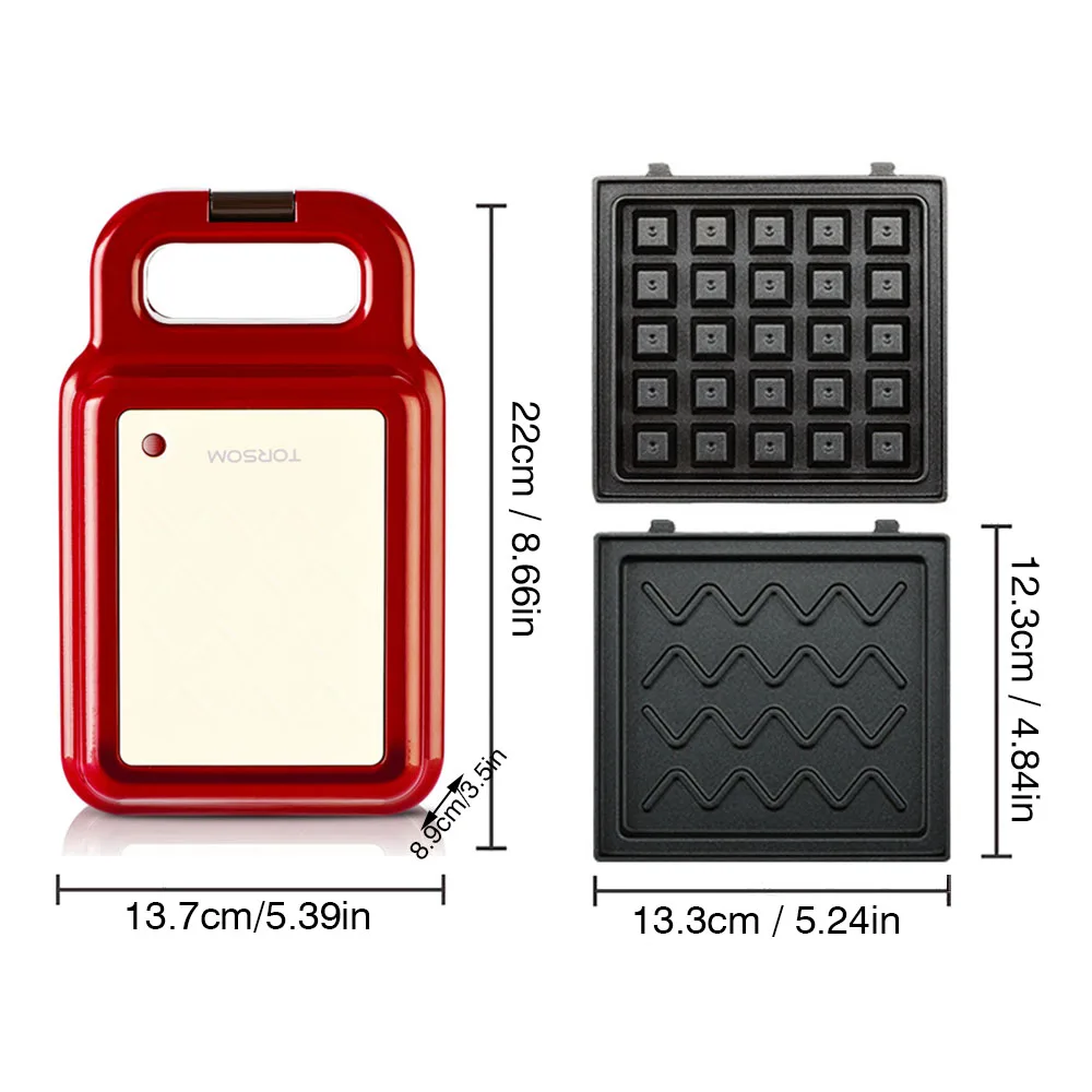 220V Electric Sandwich Maker Can Change Waffle Baking Tray Home Multi-function Non-stick Breakfast Cake Machine | Бытовая техника