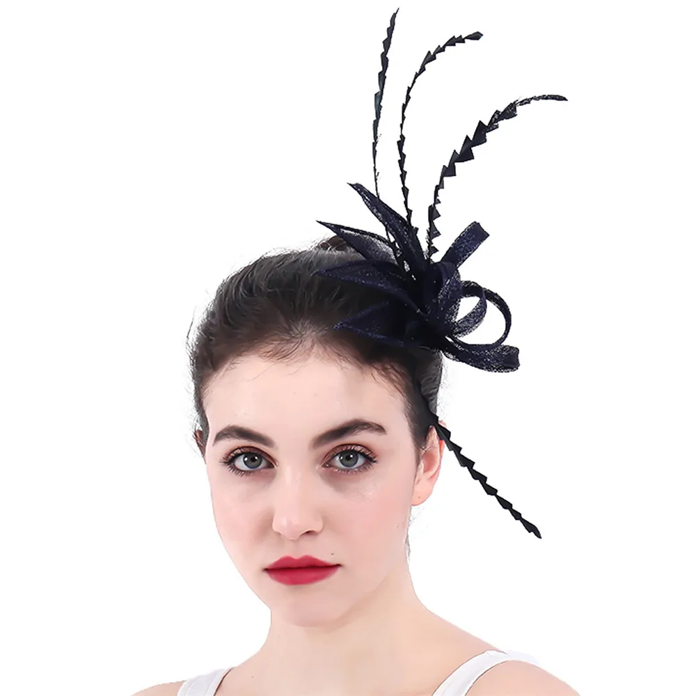 Turquoise Sinamay Vintage Loops Wedding Fascinator Hair Headdress Accessories Elegant Female Ladies Church Hats Fedora 3 Pcs/Lot |