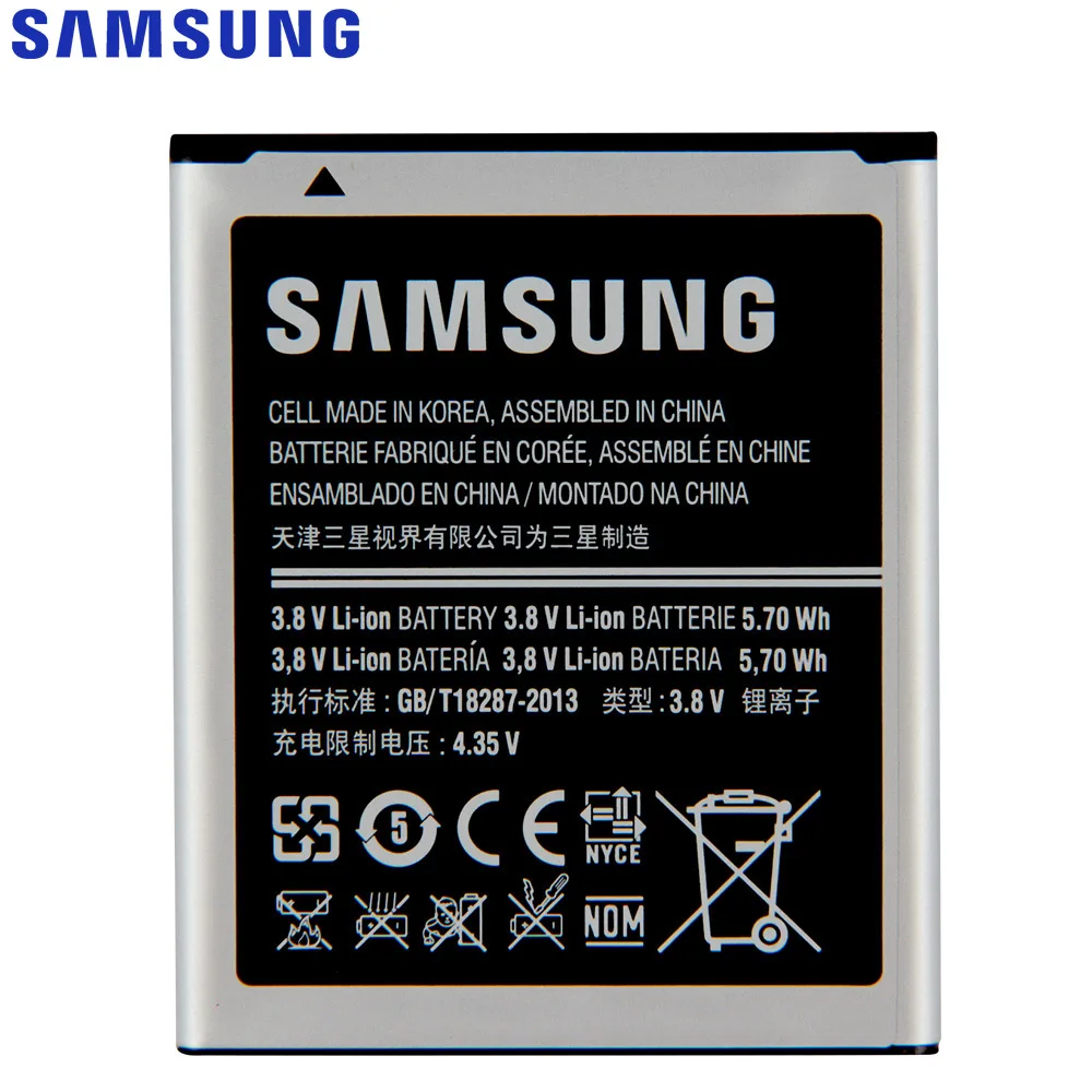 Оригинальный аккумулятор Samsung для J1mini SM J S7562 S7560 S7572 S7580 i8190 S7566 S7568 I739 i759 I669 I8160 S7582