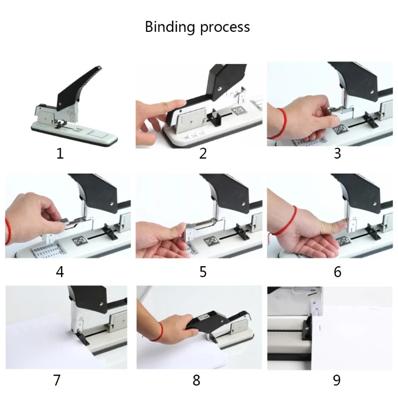

Heavy Duty Metal Stapler Bookbinding Stapling 210 Pages Capacity Office Tools
