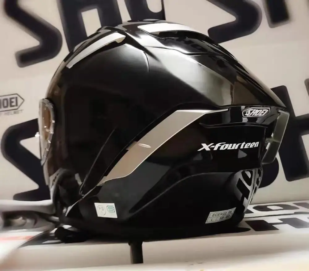Мотоциклетный шлем ECE dot X14 x четырнадцать полностью закрытый черный и белый|Шлемы|
