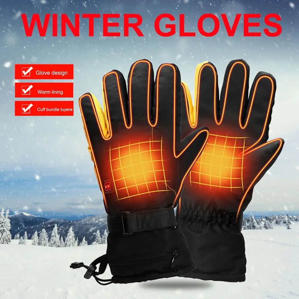 

USB Electric Heated Gloves Touchscreen Gloves Rechargeable Battery Powered Hand Warmer For Fishing Skiing Motorcycle Cycling