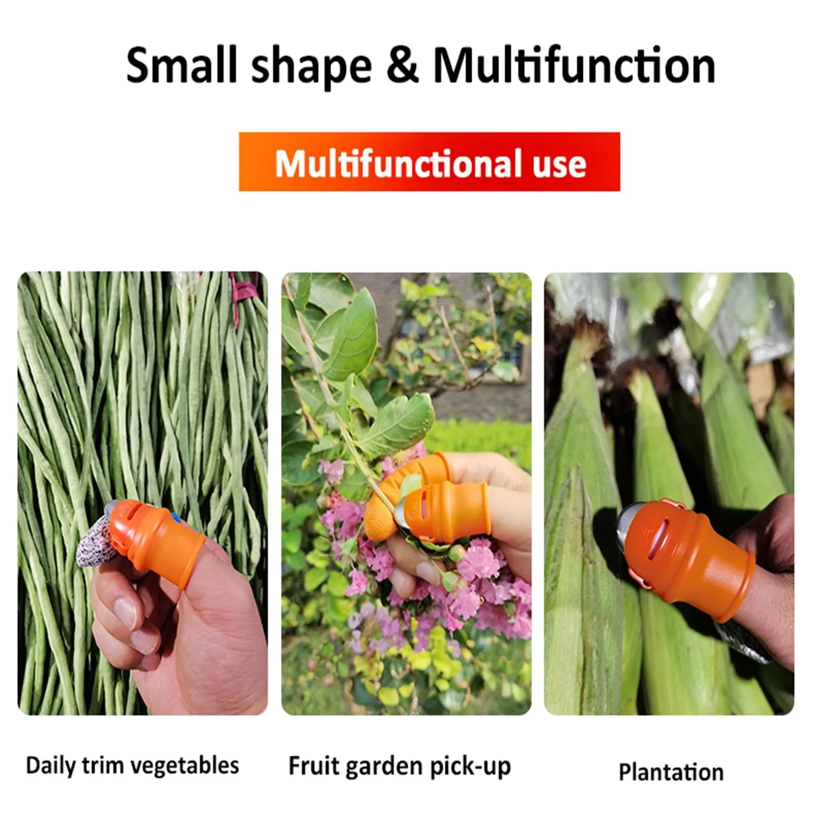 

Picker thumb knife with 1 anti-cut finger cot [Foreign trade packaging] Hand-worn upgrade model flat small + anti-cut finger C0