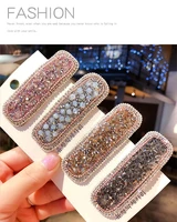 1pc ins square waterdrop bling crystal hairpins headwear for rhinestone hair clips pins barrette hair accessories t0616
