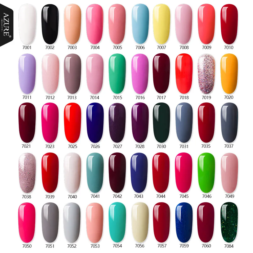 Azure Beauty Блестящий неоновый УФ-гель для ногтей светодиодный Гибридный лак