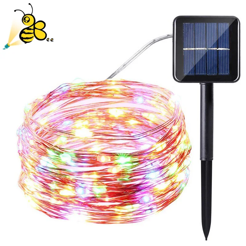 Высокая яркость 22 м 200 светодиодный светильник на солнечной батарее для дома сада