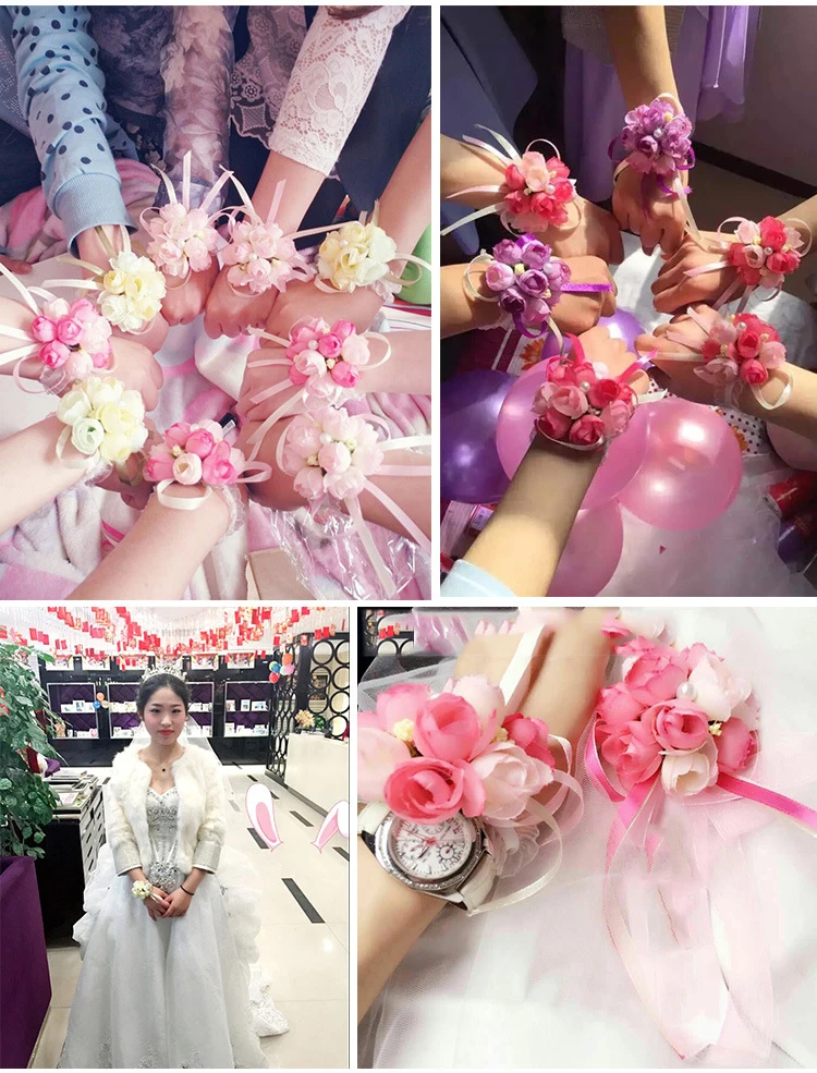 Креативный дизайн свадебные искусственные шелковые цветы на голову подружки