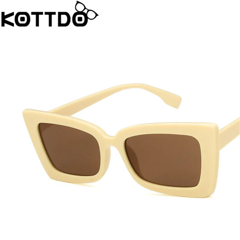 Мужские и женские прямоугольные солнцезащитные очки KOTTDO брендовые в стиле ретро