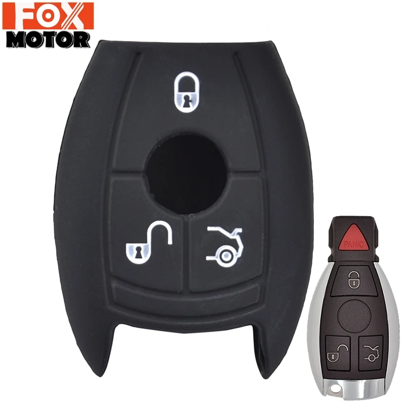 3 кнопки силиконовый Автомобильный Дистанционный брелок Оболочка Чехол для Mercedes