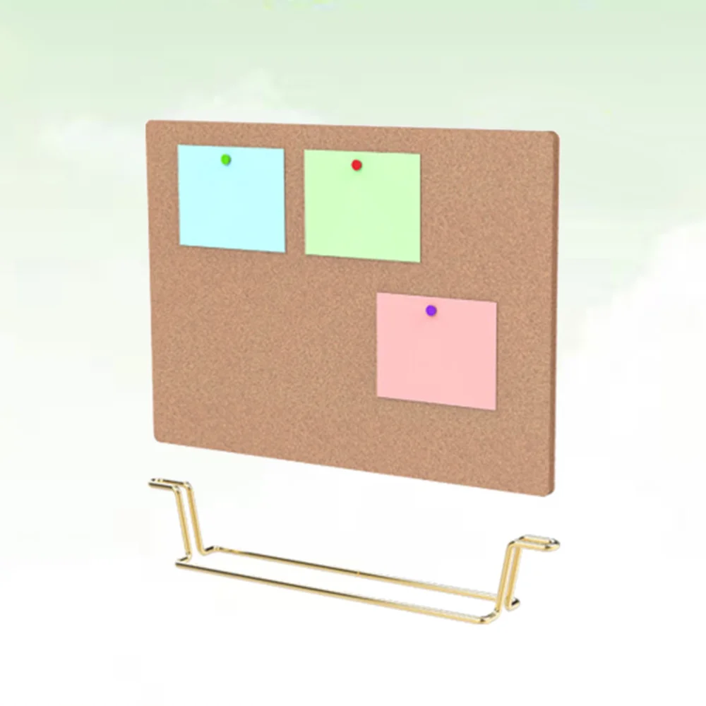 

Cork Board Bulletin Board Message Boards Wooden Pin Memo Board Notice Board for Home Office (Rose Gold Base)