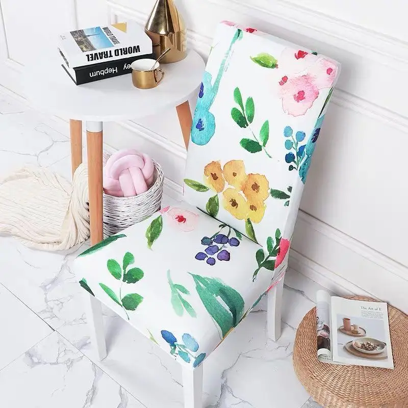Спандекс покрывало для стула с принтом Обеденная рождественские покрытия дома