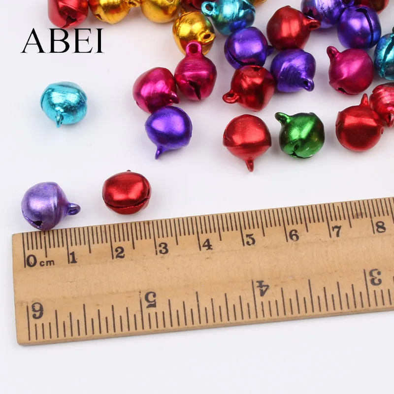 Колокольчики для новогодней елки металлические украшения ручной работы 10 мм 100