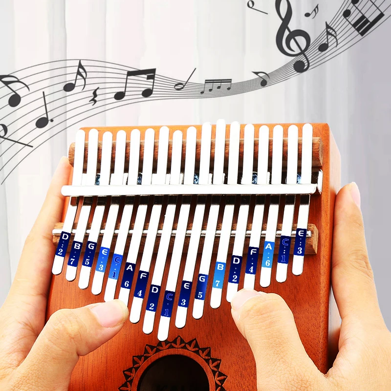 

17 Keys Kalimba Thumb Piano Mahogany Mbira Body Musical Instruments Sanza Likembe Africa Finger Piano Beginner Upright Piano