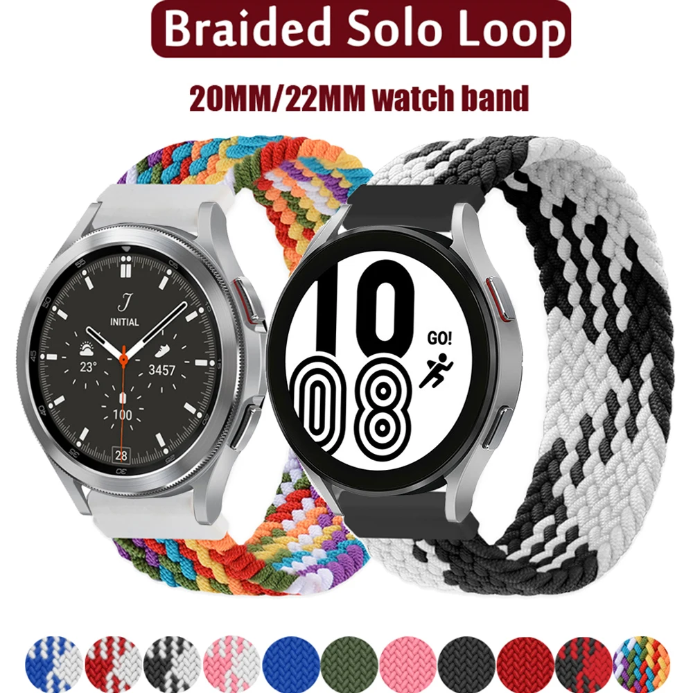 

Ремешок нейлоновый для Samsung Galaxy Watch 46 мм/42 мм/active 2 Gear S3 Frontier Huawei watch GT 2 2e/3 pro Amazfit Bip, браслет 20 мм/22 мм