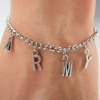 2020 new korean bts 122 letter army bracelet men and women fashion punk bracelets banquet jewelry club gifts daily wear holiday