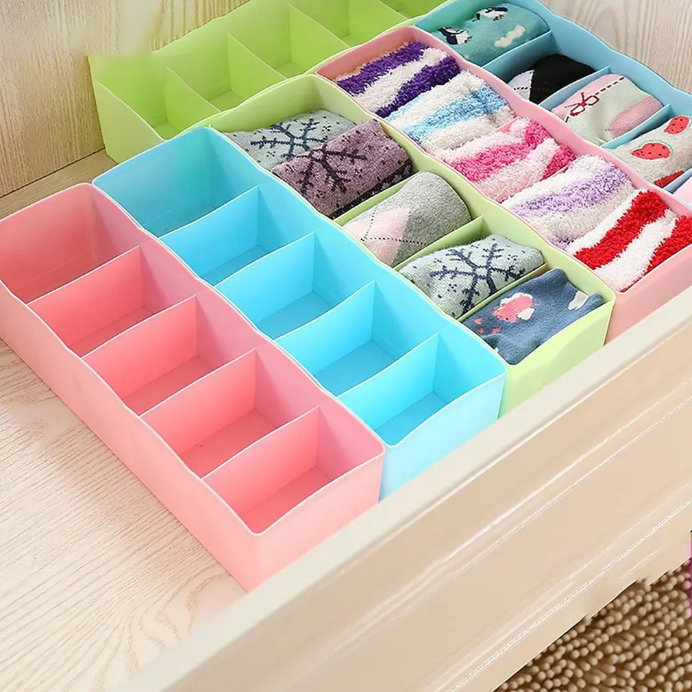 

Drawer Organizer Underwear Bra Storage Box Scarfs Socks Case Clothes Necktie Container Wardrobe Closet Divider