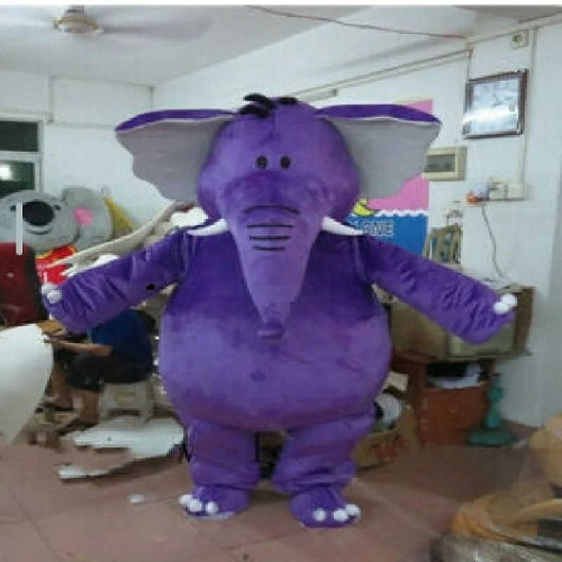 

Purple Elephant Mascot Costume Cosplay Furry Suits Party Game Cartoon Dress Outfits Carnival Halloween Xmas Easter Ad Clothes