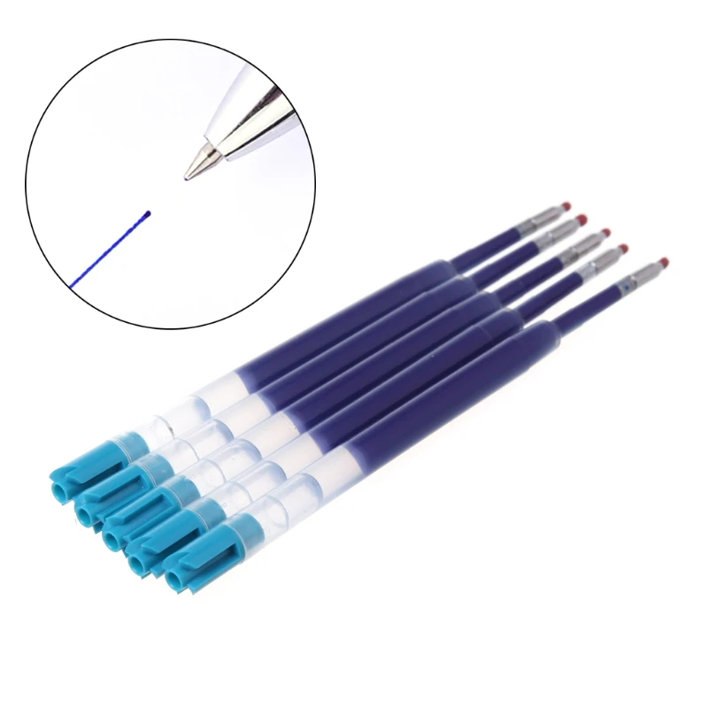 

5Pcs 0.5mm Neutral Pen Blue Refill Writing Stationery School Office Supplies