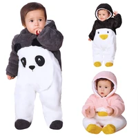 baby rompers winter funny baby clothes infant penda rabbit penguin polar fleece jumpsuit winter warm children winter jumpsuit