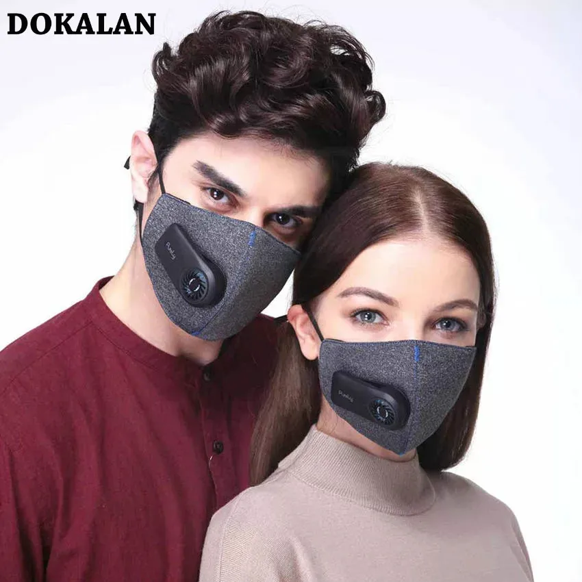 

2020 Electric Mask Face Mask PM2.5 Smart Dustproof Industrial Dust Breathing Protection Rechargeable Mascarilla Masque