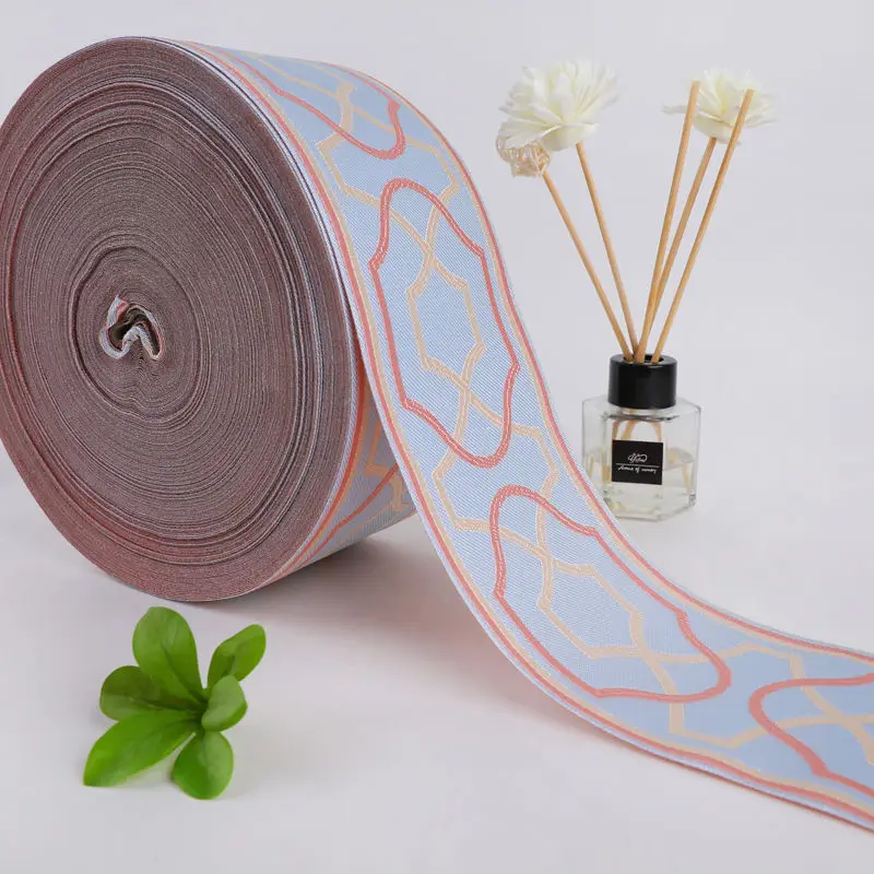 25 ярдов 9 см кружевное Тканое жаккардовое украшение с вышивкой для дивана одежды