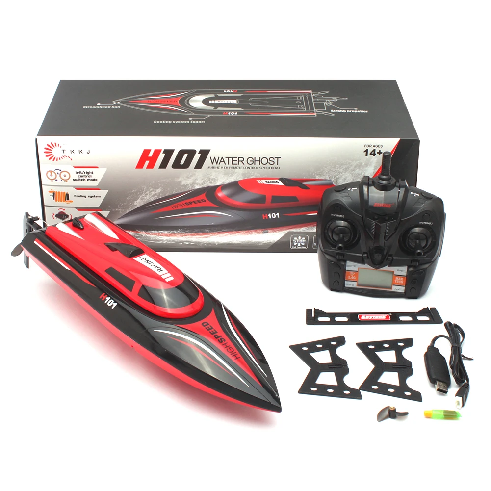 H101 RC лодка 28 км/ч Высокая Скорость электрическая гидроцикл Авто листать детские