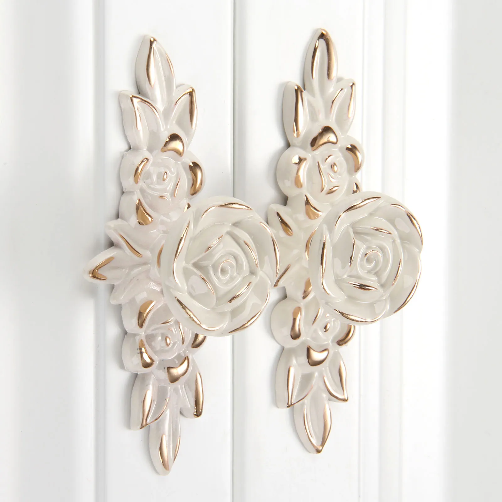 Современная мебель Bowarepro ручки и для кухонного шкафа элегантные с розами