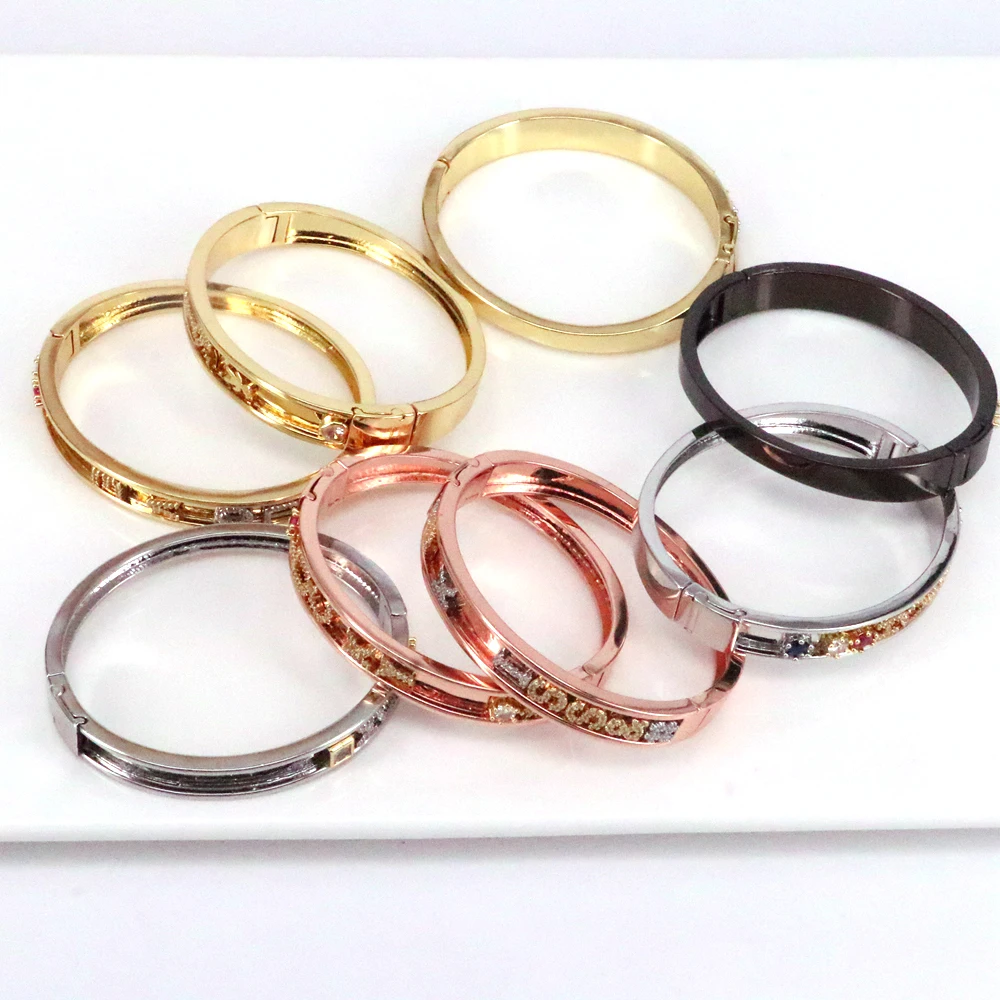 

4Pcs 2021 New Mix Color Bangle Women Charm Bracelet Designer Charms for Diy Bracelet Jewelry