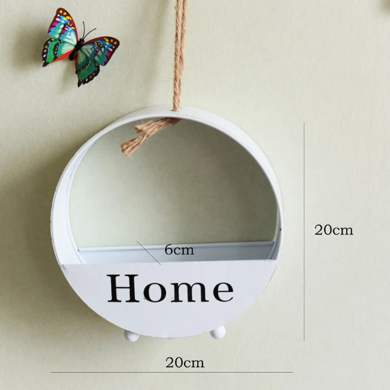 

Nordic Dry Flower Basket Wall Storage Rack Shelf Planter Wall Hanging Wall Decoration Living Room Display Decorative Home Decor