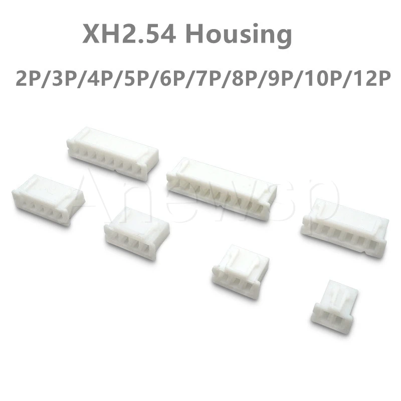 50 шт. XH2.54 коннекторы контактные разъемы корпус 2P 3P 4P 5P 6P 7P 8P 9P 10P 12 контактов 2 54 мм