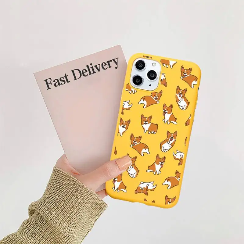 

Chihuahua dog cute painting Phone Case Candy Color for iPhone 6 7 8 11 12 s mini pro X XS XR MAX Plus