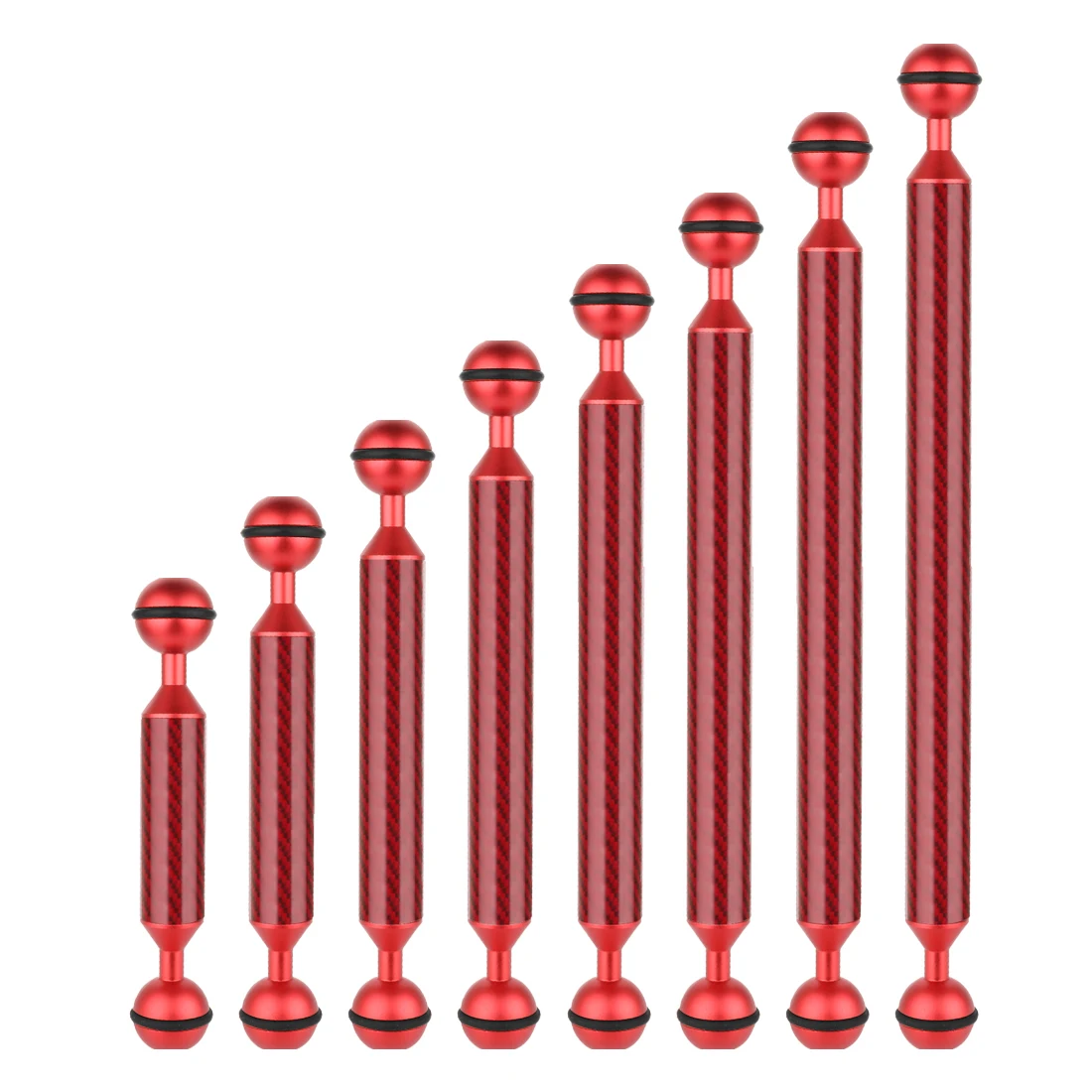 Поплавок с двойной шаровой головкой из углеродного волокна для дайвинга