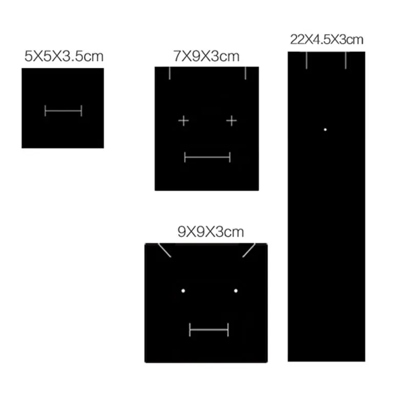 

Earrings Bracelet Gift Box Paper Packaging Box Necklace Drawer Box Classic Solid Color Simple Display Case Jewelry Accessories