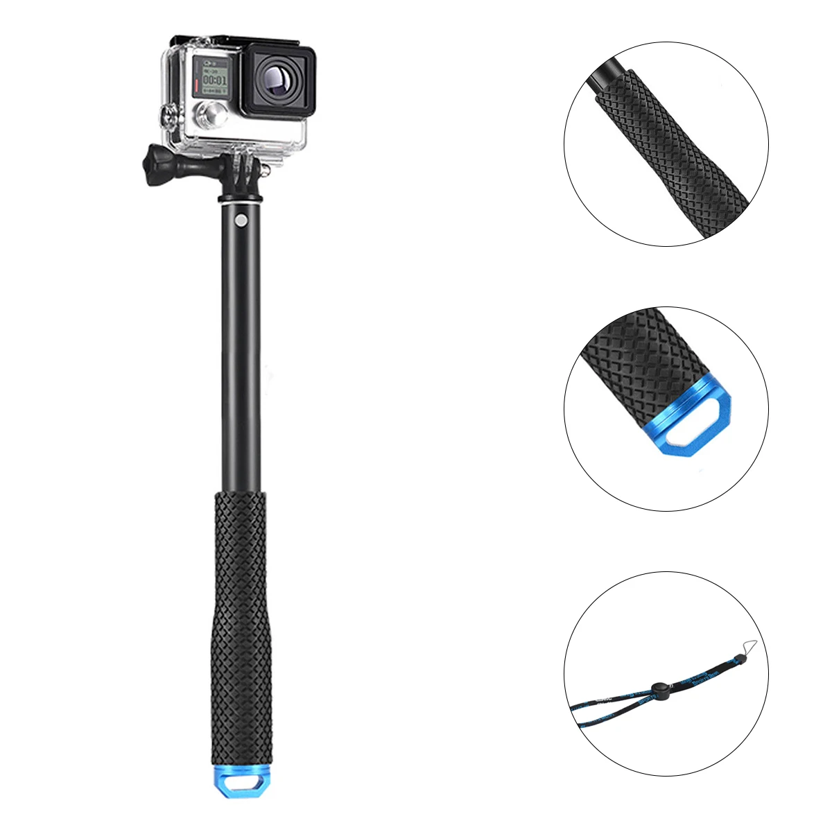 19 дюймов Регулируемый палку для селфи Выдвижной Телескопический монопод палка Go