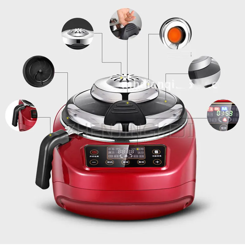 Home High Power Stir Fry Robot Fried Rice Machine Fully Automatic Intelligent Cooking Multifunction Pot 220/110V | Бытовая техника
