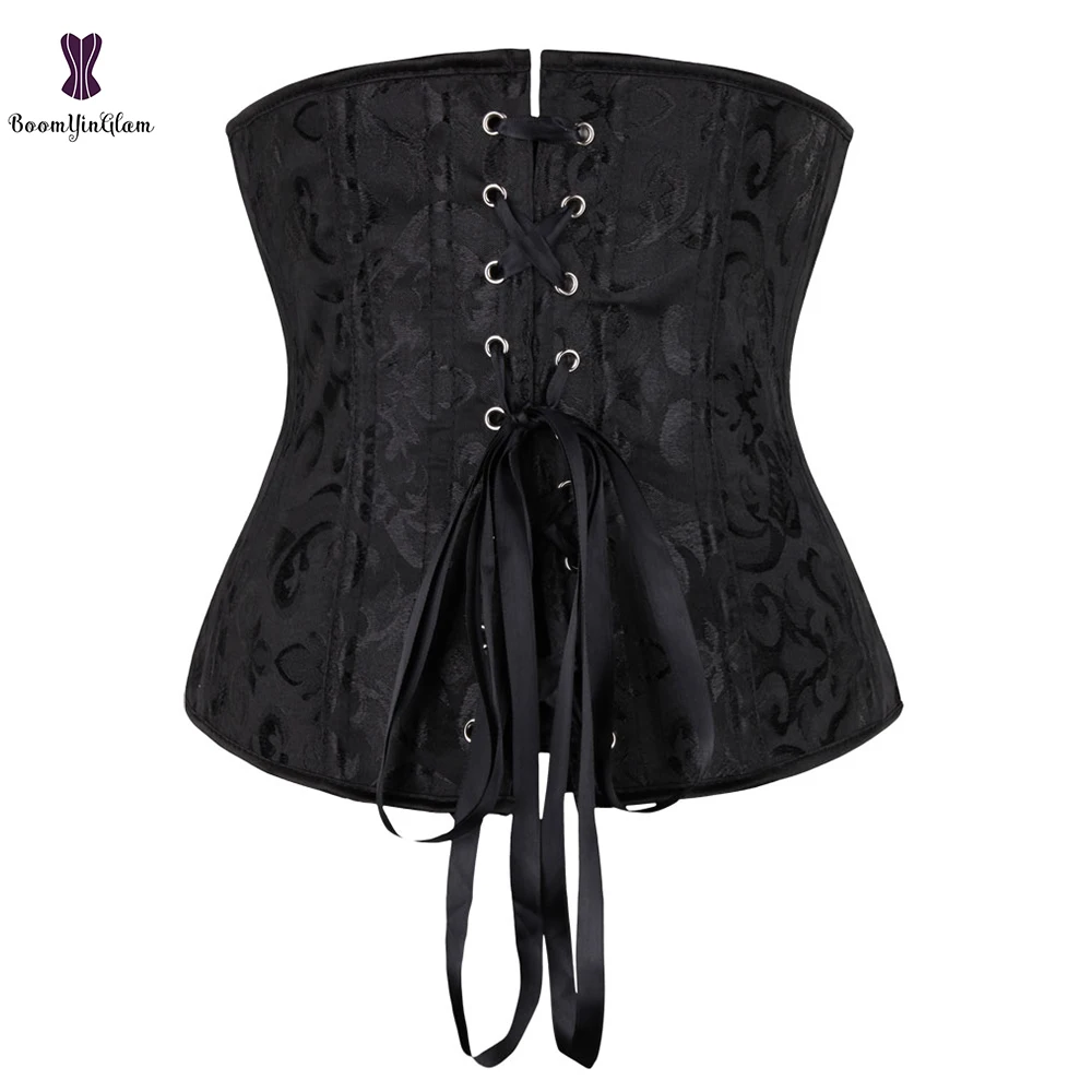 Жаккардовый корсет с цветочным принтом под грудью готические корсеты Женский
